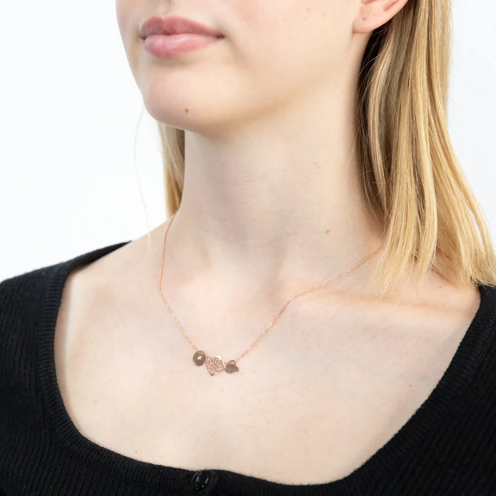9ct Rose Gold Diamond Pendant