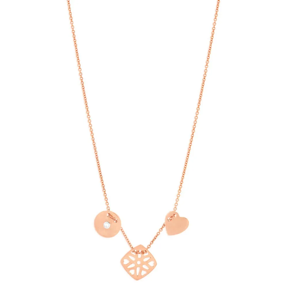 9ct Rose Gold Diamond Pendant