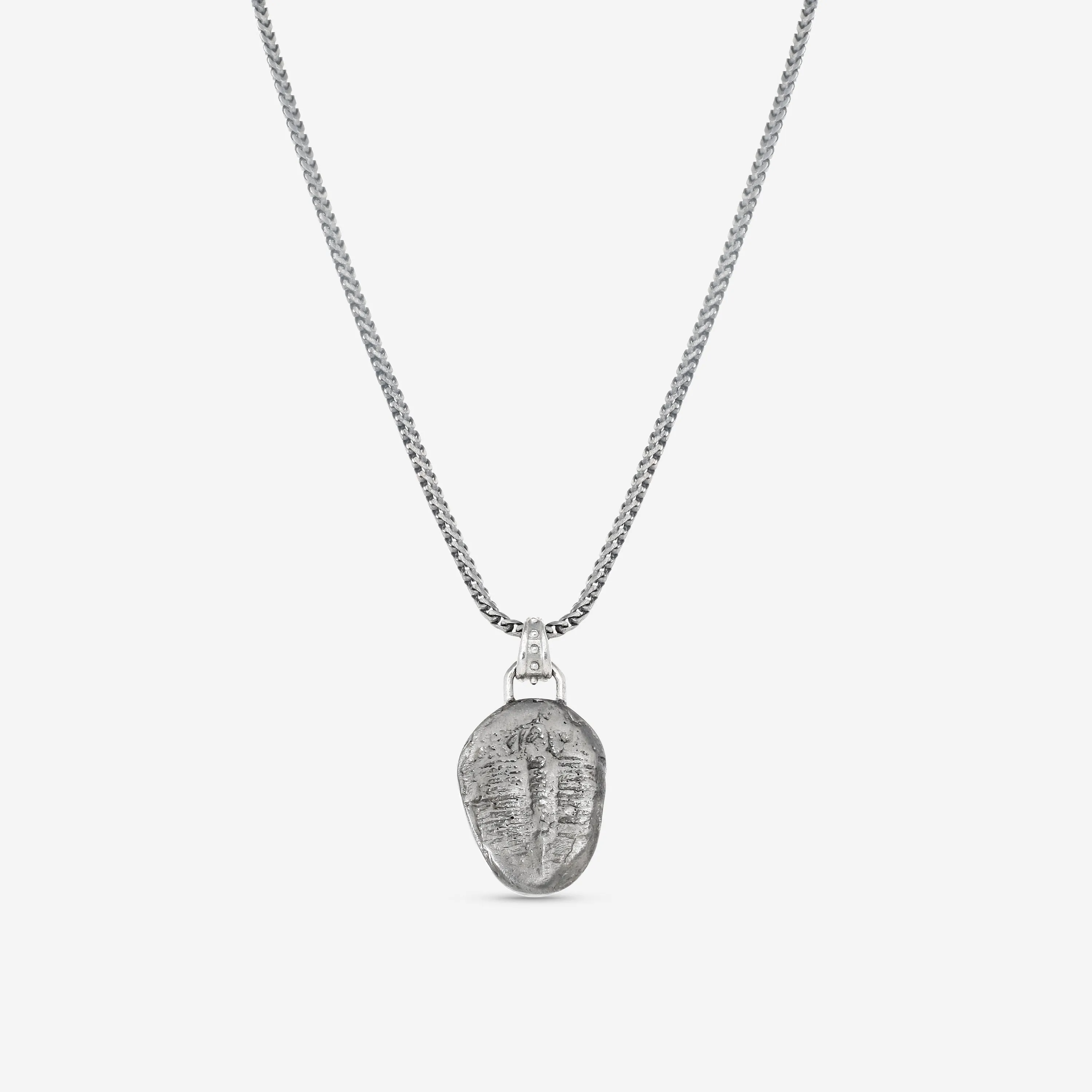 Armenta Men's Romero Sterling Silver Monk Medallion Necklace 20685