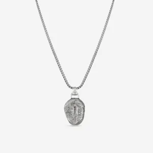 Armenta Men's Romero Sterling Silver Monk Medallion Necklace 20685