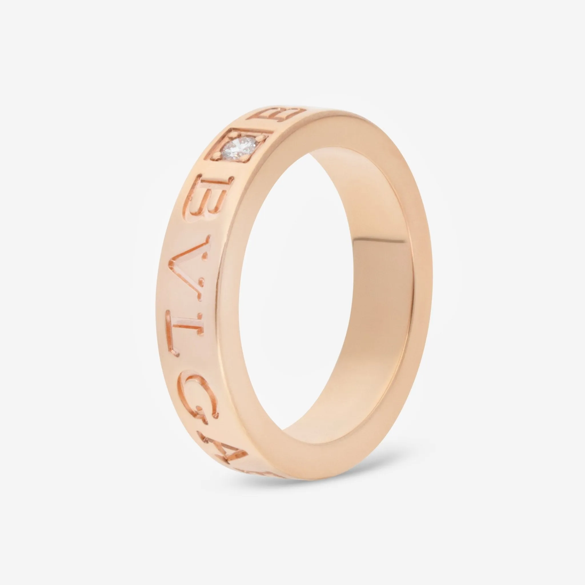 Bulgari B.Zero1 18K Rose Gold Diamond Ring Sz. 5.25 341821