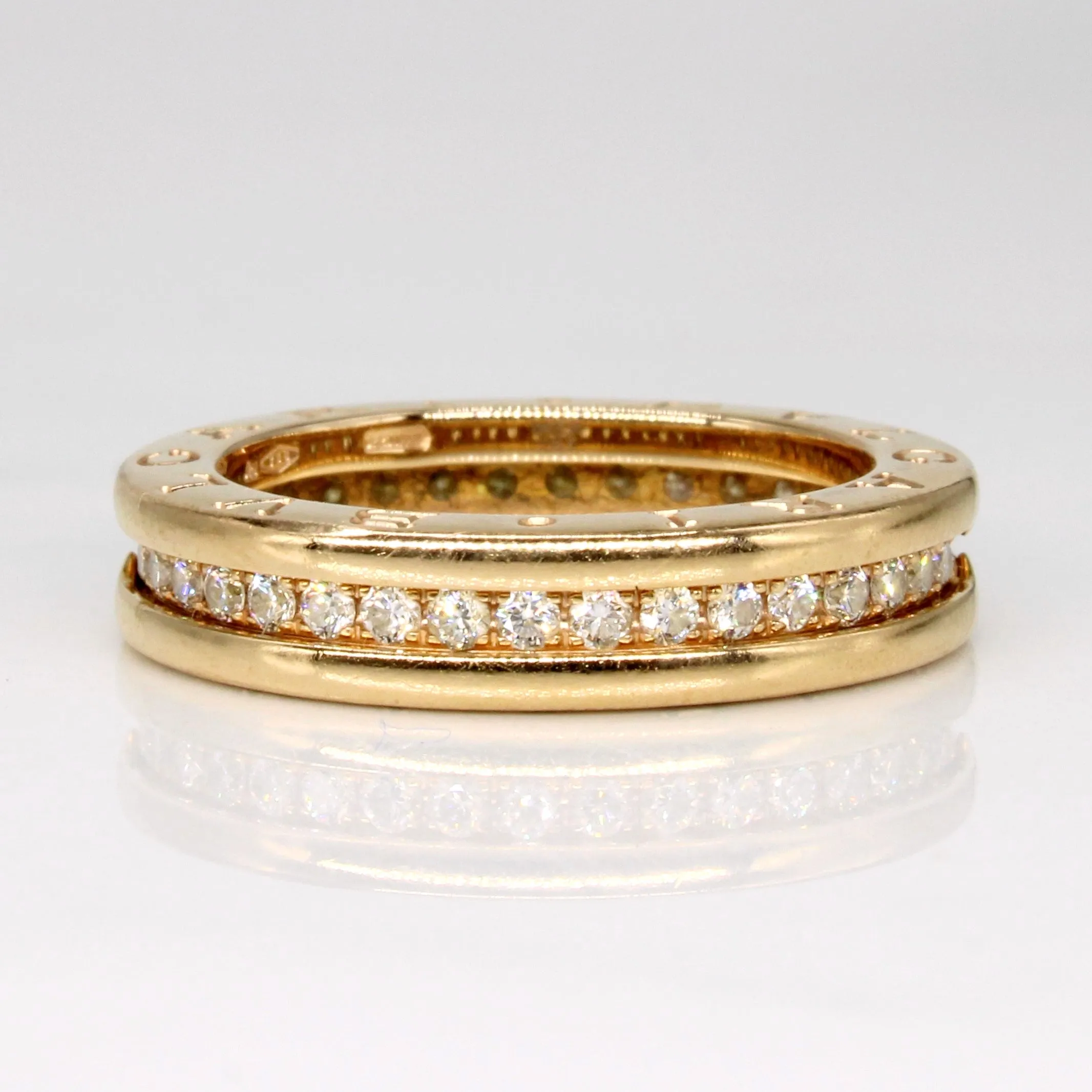 'BVLGARI' B.zero1 One-Band Diamond Rose Gold 18k Ring | SZ 6.5 |
