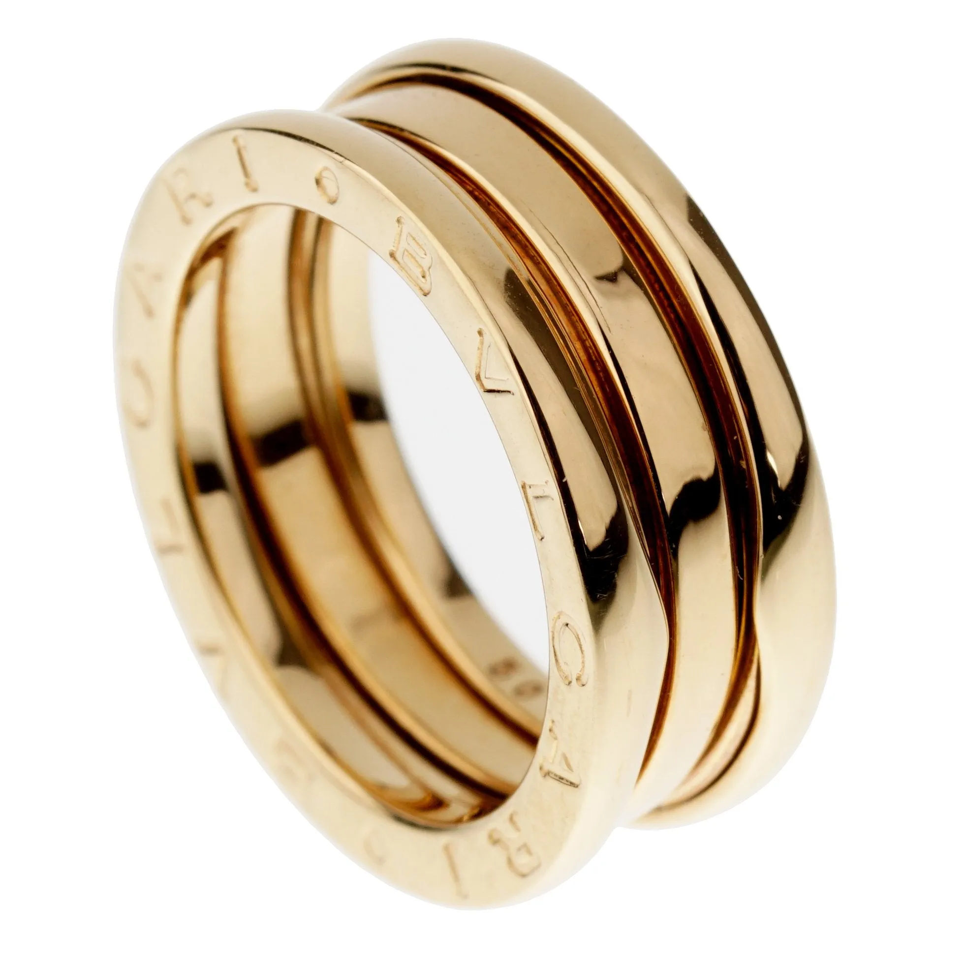 Bvlgari B.Zero1 Yellow Gold Band Ring Sz 5