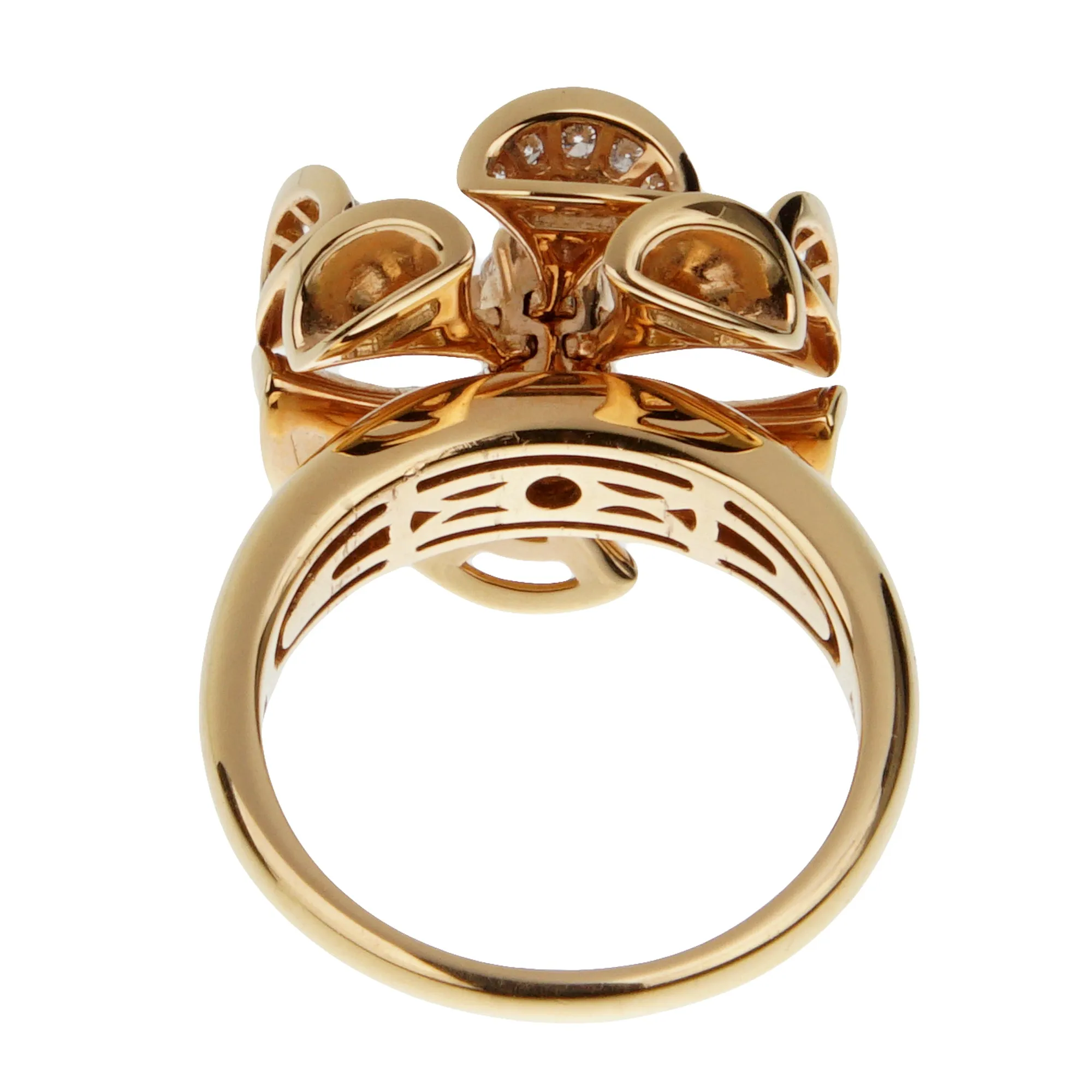 Bvlgari Divas' Dream 18k Rose Gold Diamond Cocktail Ring