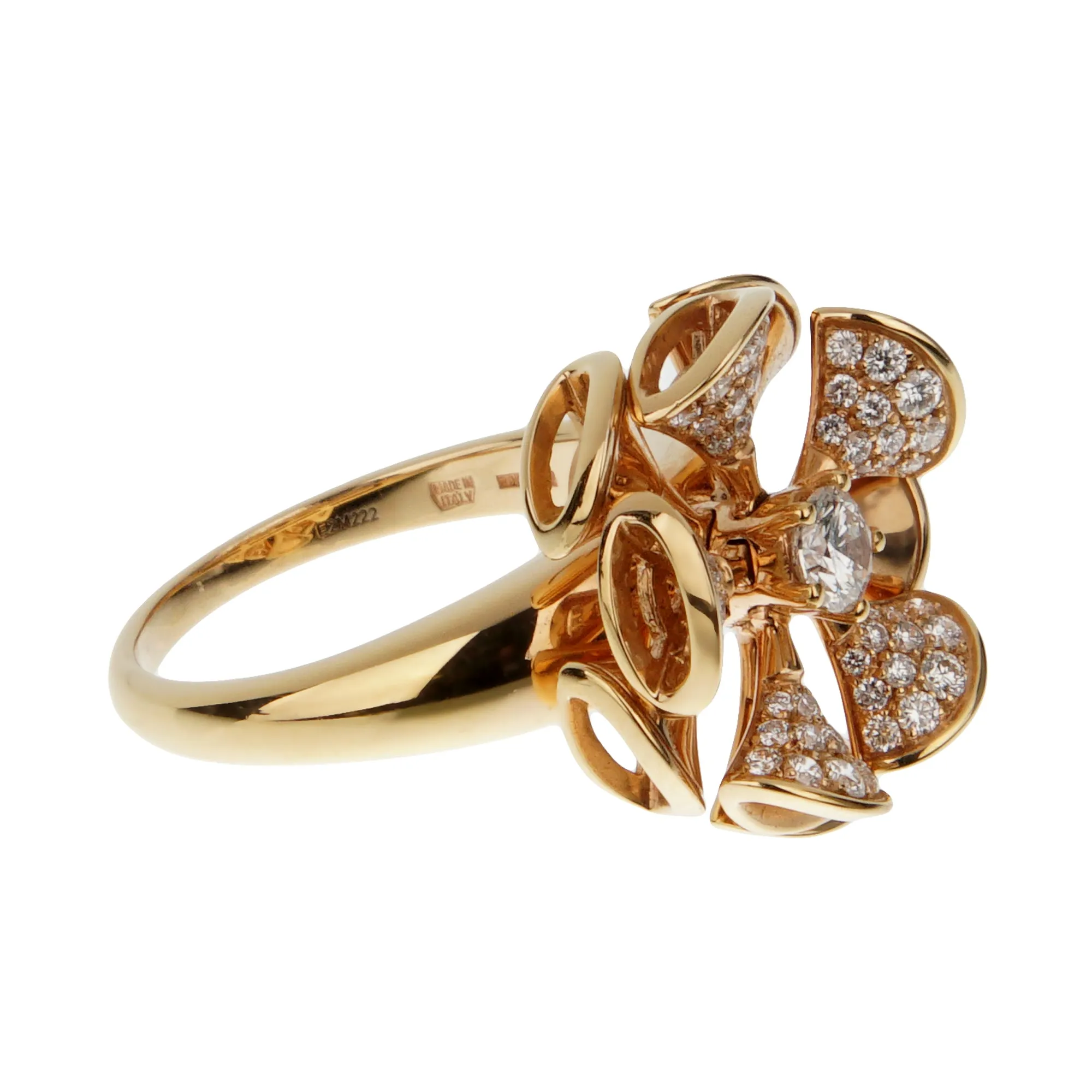 Bvlgari Divas' Dream 18k Rose Gold Diamond Cocktail Ring