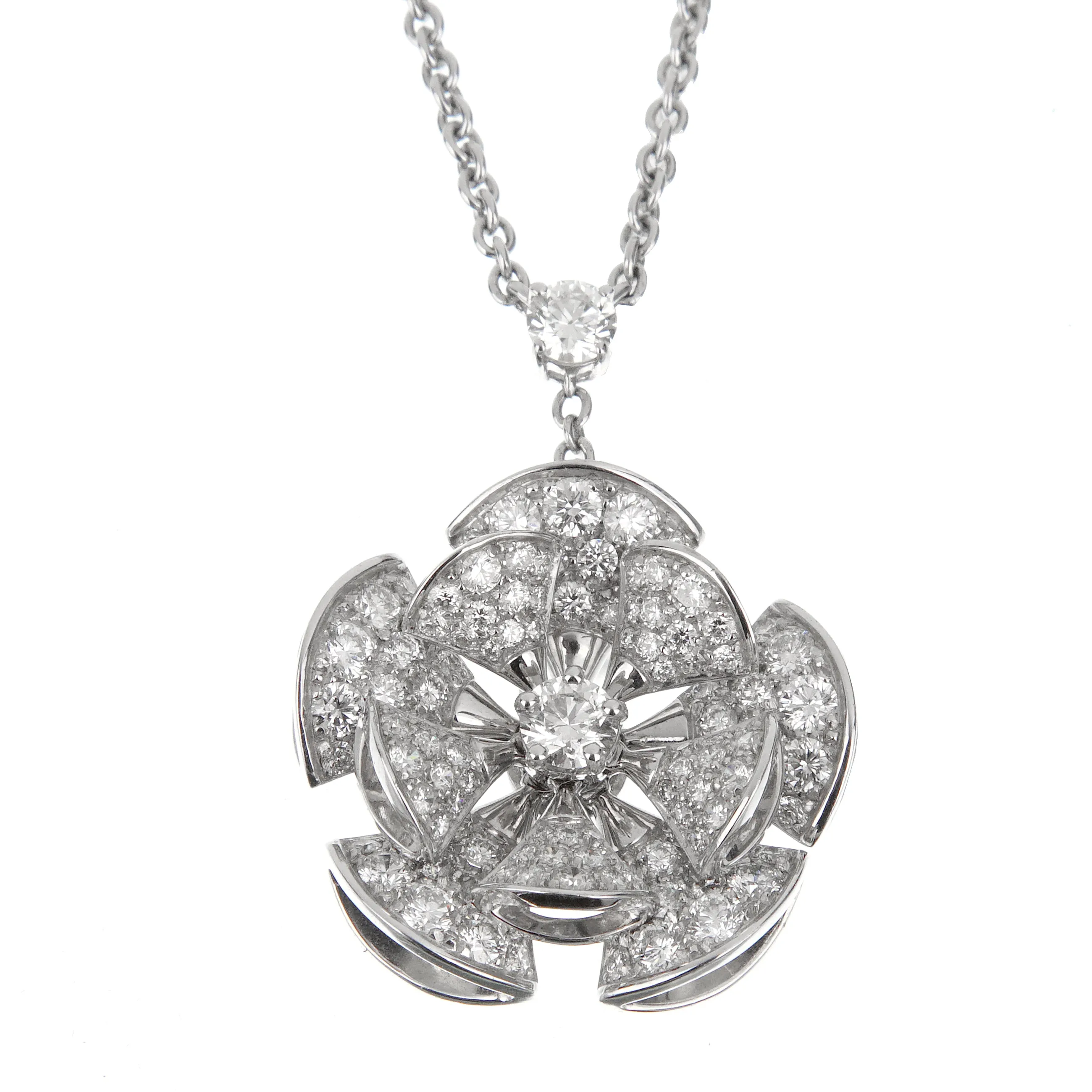 Bvlgari Divas Dream 2.42ct Diamond 18k White Gold Necklace