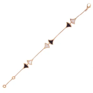 Bvlgari Divas Dream Onyx & Mother of Pearl 18k Rose Gold Bracelet