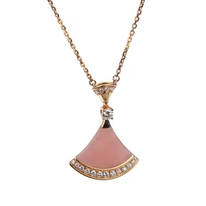 Bvlgari Divas Dream Pink Opal Diamond Rose Gold Necklace