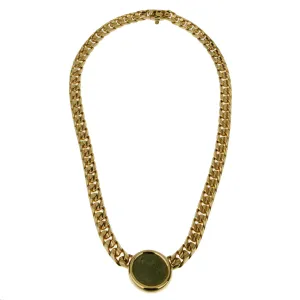 Bvlgari Monete Vintage Curb 18k Yellow Gold Ancient Coin Necklace