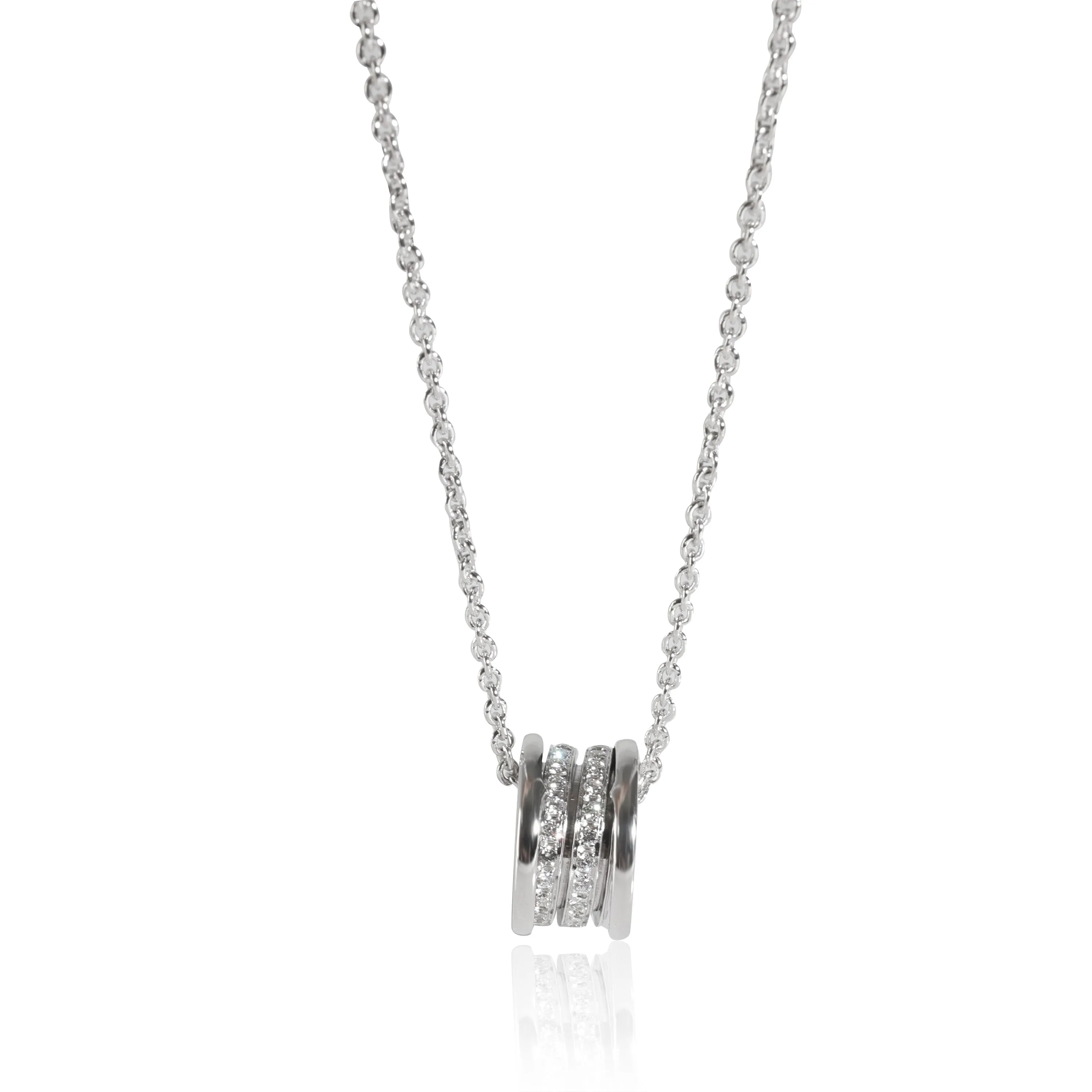 B.zero1 Diamond Necklace in 18k White Gold 0.35 CTW