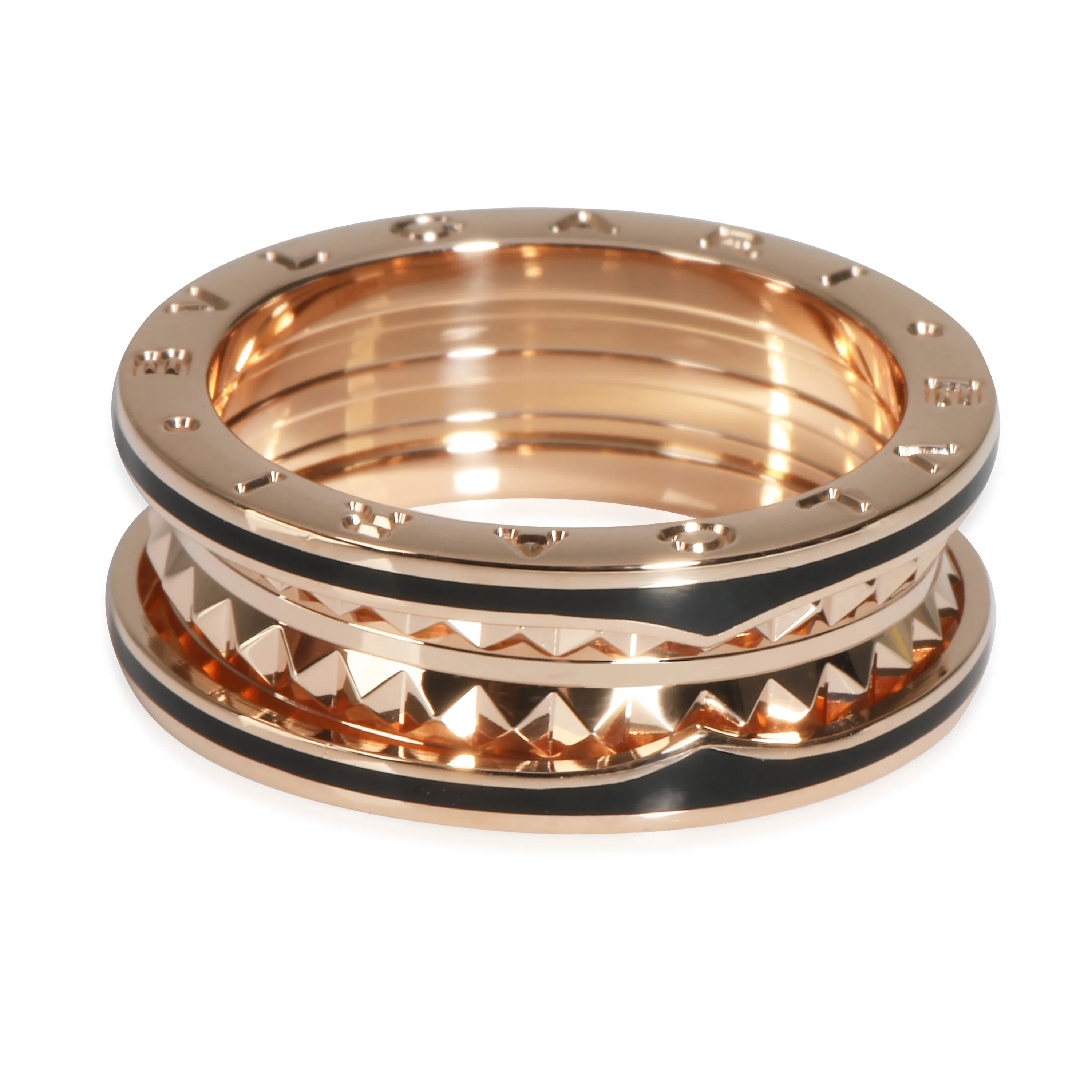 B.zero1 Ring in 18k Rose Gold/Ceramic