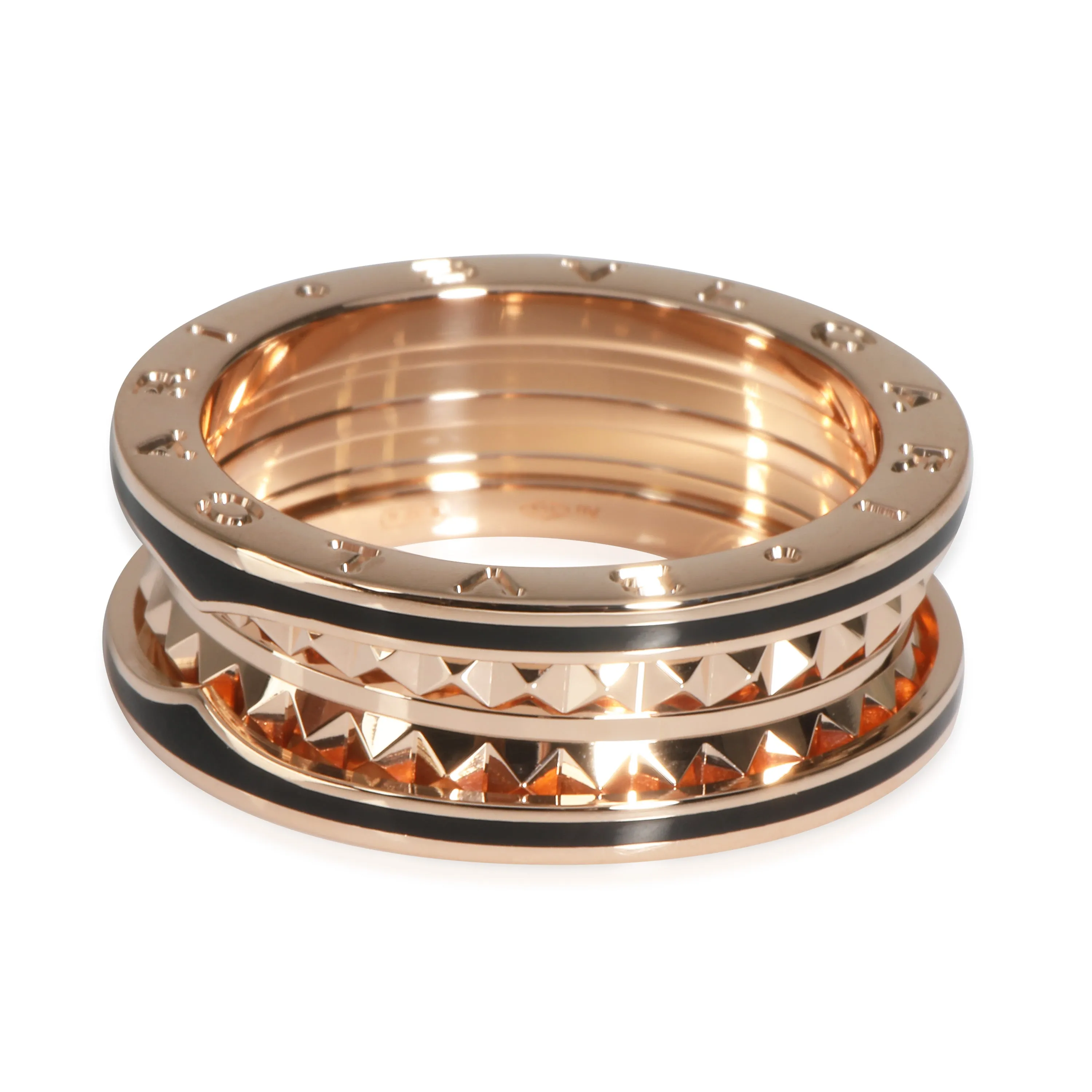 B.zero1 Ring in 18k Rose Gold/Ceramic