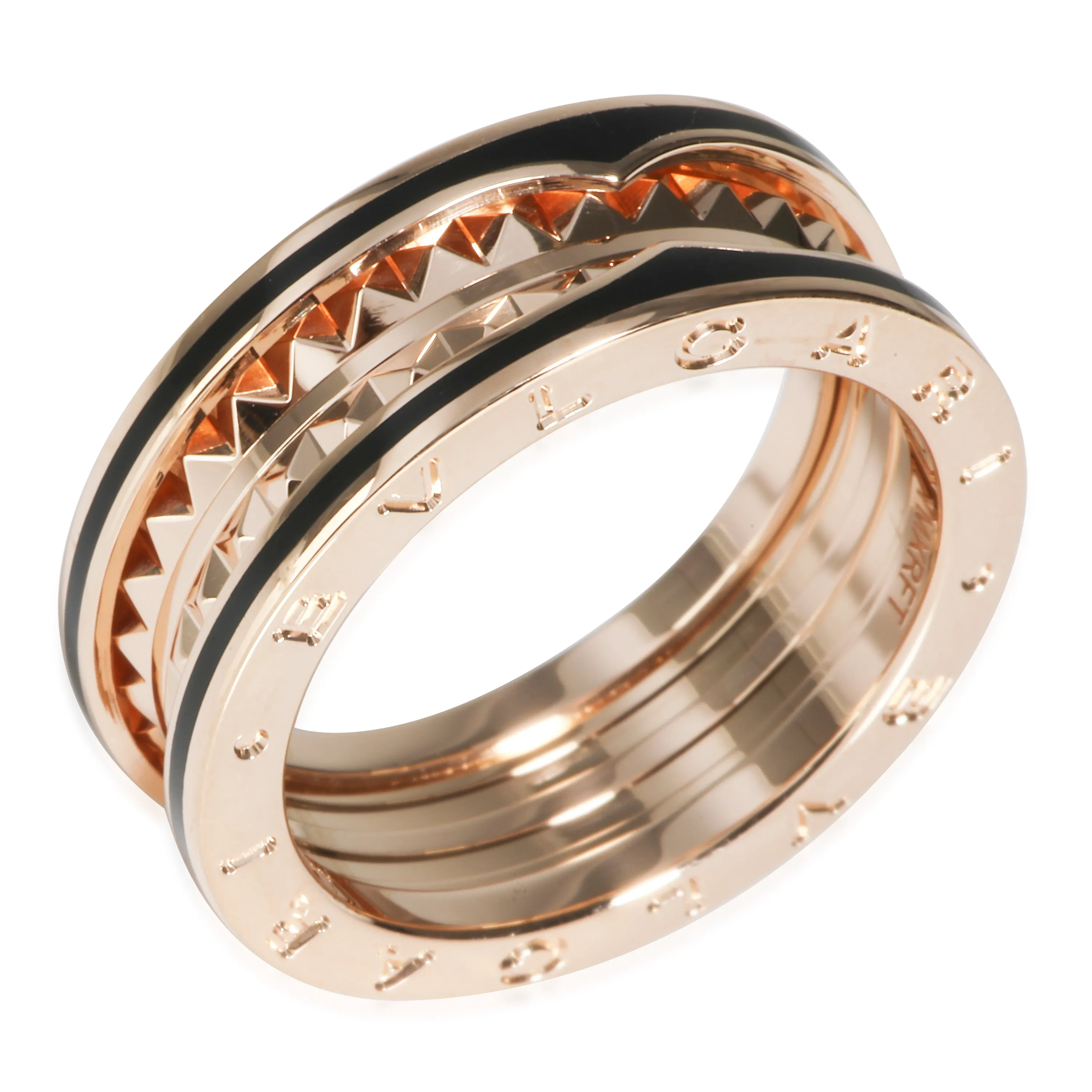 B.zero1 Ring in 18k Rose Gold/Ceramic