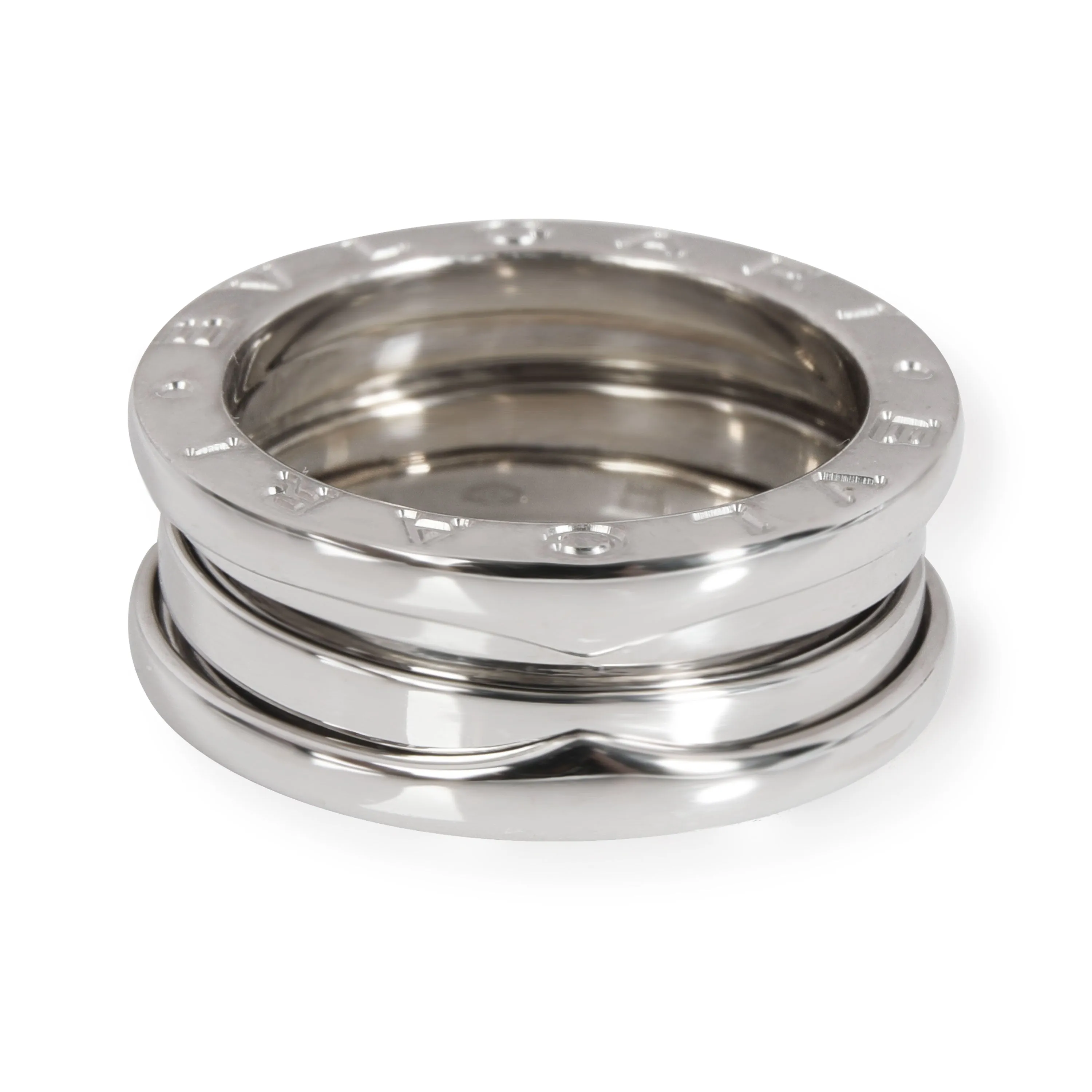 B.Zero1 Three-Band Ring in 18K White Gold