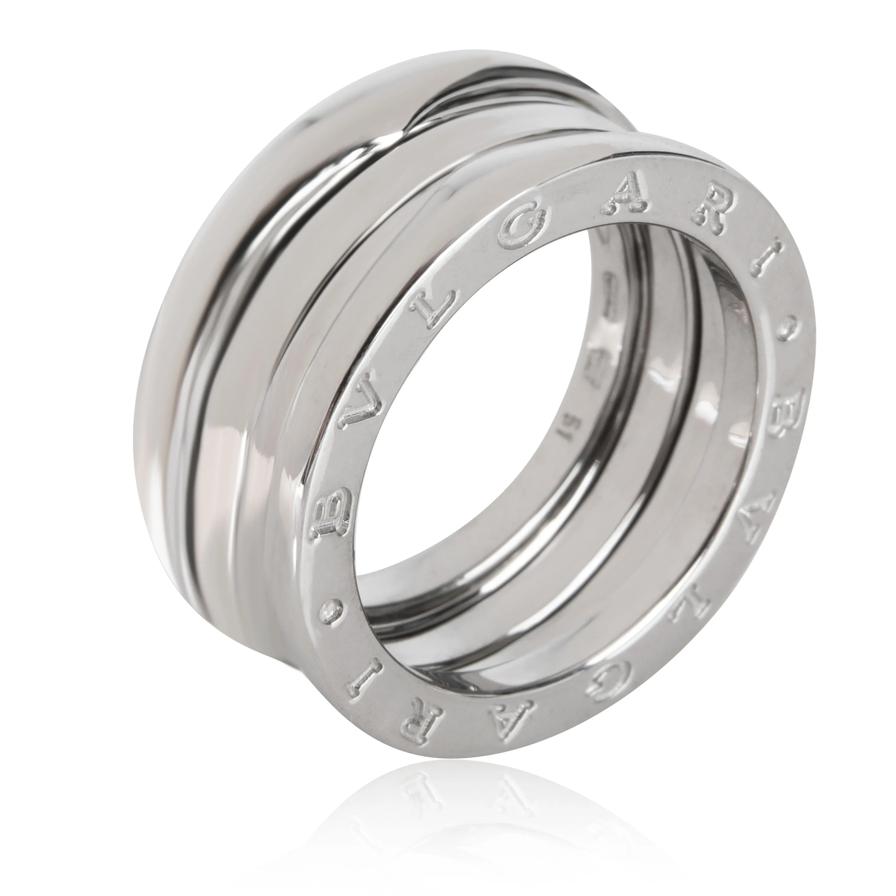 B.Zero1 Three-Band Ring in 18k White Gold