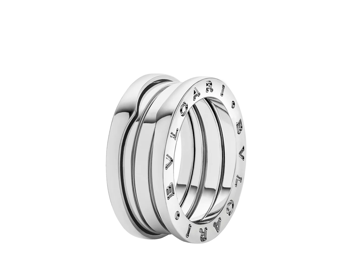 B.zero1 White Gold 3 Row Ring