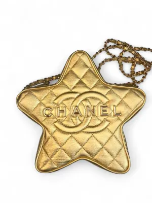 Chanel Walk of Fame Star Bag  24C Metallic Gold Lambskin With Gold-tone Hardware