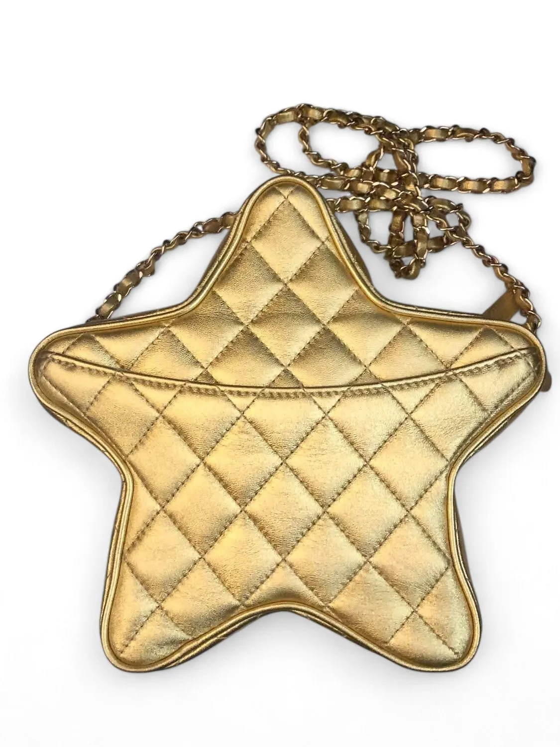Chanel Walk of Fame Star Bag  24C Metallic Gold Lambskin With Gold-tone Hardware