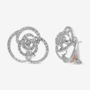 Damiani Bocciolo 18K White Gold, Diamond 2.04ct. tw. French Clip Earrings 20020638