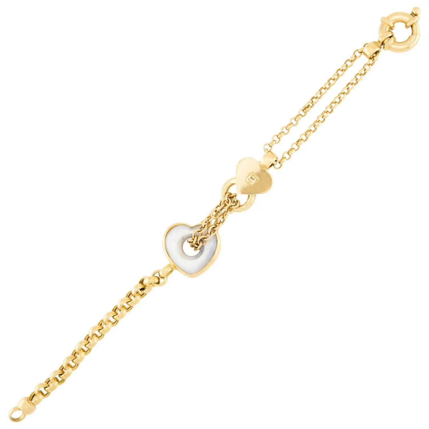 Estate 18k Mother of Pearl and Sapphire Earring and Bracelet Set
