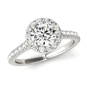 Lana - Elegant Halo Engagement Ring in Platinum