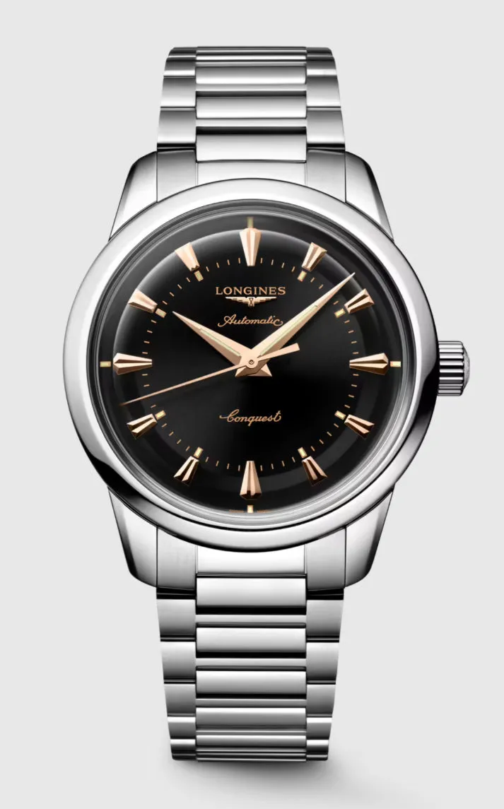 LONGINES-CONQUEST HERITAGE, L1.649.4.52.6, Automatic watch,  38.00 mm, Stainless steel.