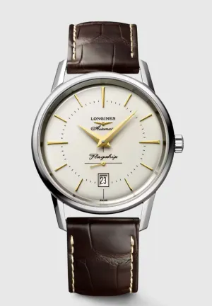 LONGINES-FLAGSHIP HERITAGE, L4.795.4.78.2, Automatic watch,  38.50 mm, Stainless steel.