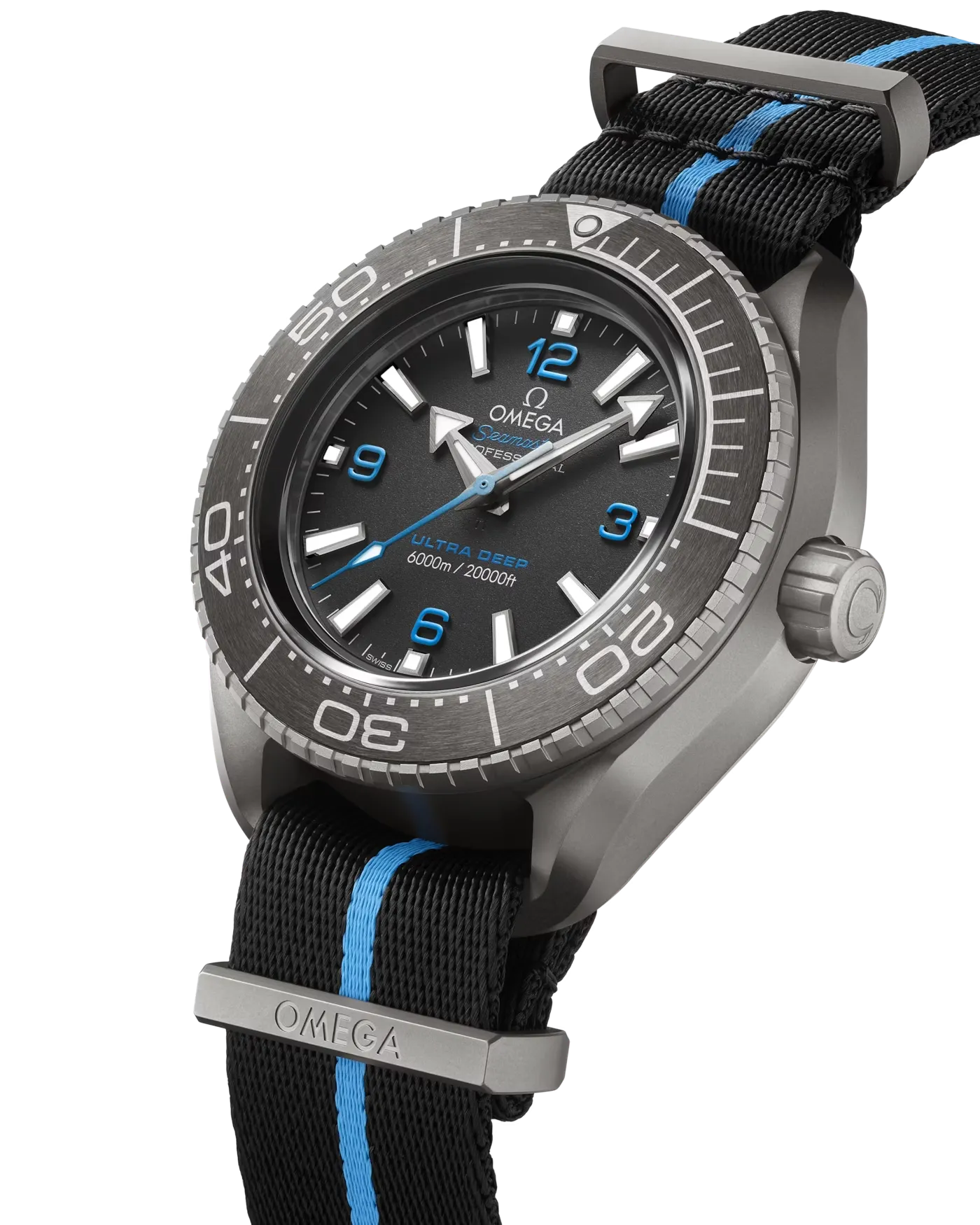 OMEGA-ULTRA DEEPSEAMASTERPLANET OCEAN 6000M45.5 MM, TITANIUM ON NATO STRAP 215.92.46.21.01.001